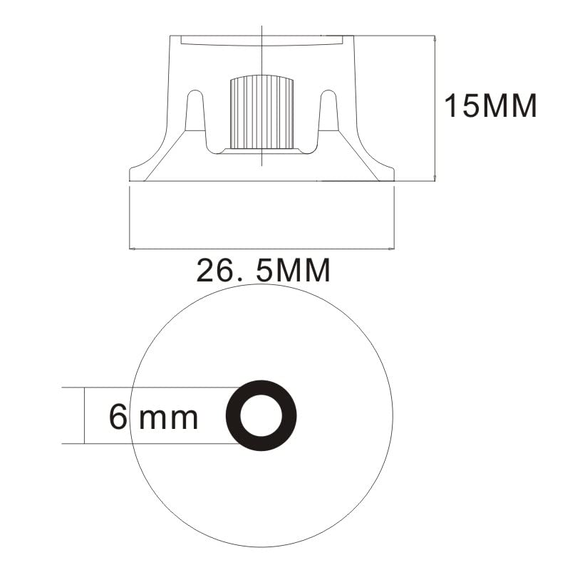 SAPHUE Plastic Top Hat Style 2 Volume and 2 Tone Speed Control Knobs Set for Gibson Les Paul Electric Guitar Replacement,Black - Image 2